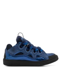 Lanvin Curb Panelled Leather Sneakers