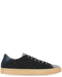 Eleventy Quilted Low Top Sneakers