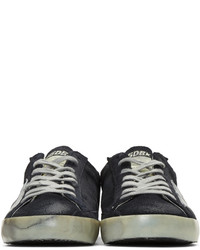 Golden Goose Deluxe Brand Golden Goose Navy Suede Superstar Sneakers