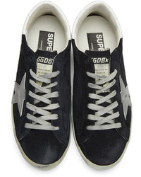 Golden Goose Deluxe Brand Golden Goose Navy Suede Superstar Sneakers