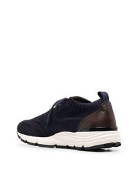 Scarosso Knitted Upper Suede Sneakers