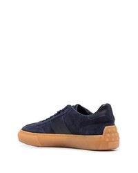 Tod's Logo Patch Suede Low Top Sneakers