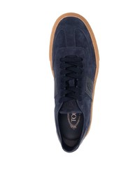 Tod's Logo Patch Suede Low Top Sneakers