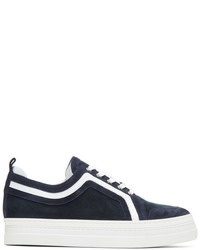 Pierre Hardy Navy And White Campus 2 Sneakers