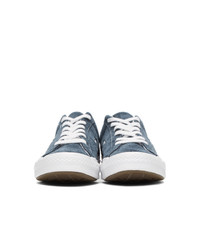 Converse Navy And White Suede One Star Ox Sneakers