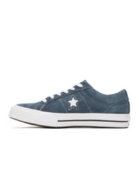 Converse Navy And White Suede One Star Ox Sneakers