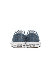 Converse Navy And White Suede One Star Ox Sneakers