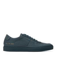 Common Projects Navy Nubuck Bball Low Sneakers