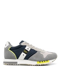 Blauer Panelled Design Low Top Sneakers