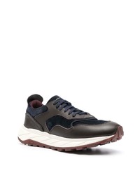 Henderson Baracco Panelled Leather Low Top Sneakers
