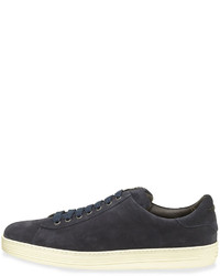 Tom Ford Russell Suede Low Top Sneaker Navy