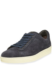Tom Ford Russell Suede Low Top Sneaker Navy