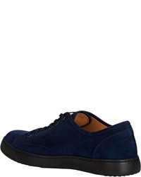 Antonio Maurizi Suede Lace Up Sneakers Blue