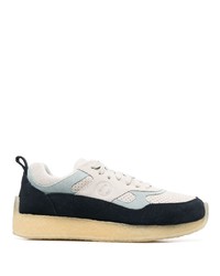 Clarks Suede Panelled Low Top Trainers