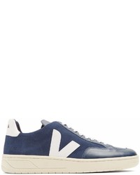 Veja V 12 Low Top Suede And Leather Trainers