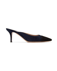 Gianvito Rossi Lucy 70 Two Tone Suede Mules