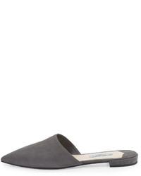 Prada Suede Pointed Toe Mule Flat