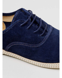 Hudson Shoes Hudson Navy Suede Oxford Shoes