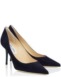 Jimmy Choo Agnes Black Suede Pointy Toe Pumps