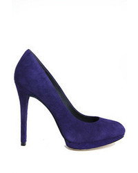 Brian Atwood B Fredrique Suede Pump In Purple