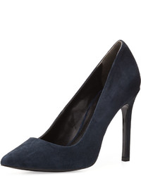 Charles David Caterina Suede Point Toe Pump Navy