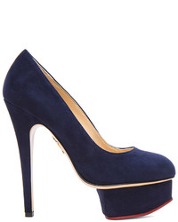 Charlotte Olympia Dolly Suede Pumps
