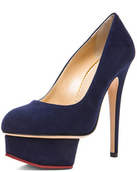 Charlotte Olympia Dolly Suede Pumps