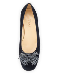 Sesto Meucci Flynn Beaded Suede Pump Navy