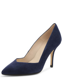 Andre Assous Steph Suede Pointed Toe Pump Blue