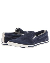 Armani Jeans Suede Slip On Slip On Shoes Navy