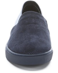 Navy Leather And Perforated Suede C The Light Slip On Sneakers