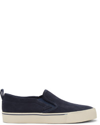 Coach 1941 Navy Suede Citysole Skate Slip On Sneakers