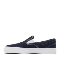 Converse Navy Suede One Star Cc Slip On Sneakers