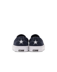 Converse Navy Suede One Star Cc Slip On Sneakers