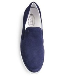 Tod's Suede Slip On Espadrille Sneakers