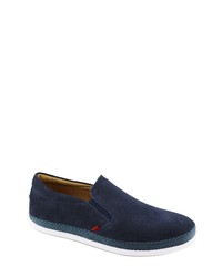 Marc Joseph New York Victor Rd Suede Slip On Shoe In Navy Suede At Nordstrom