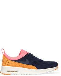 Nike Air Max Thea Suede And Leather Sneakers Navy