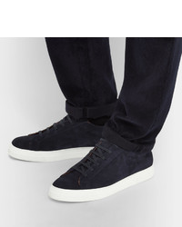 Oliver Spencer Ambleside Leather Trimmed Suede Sneakers