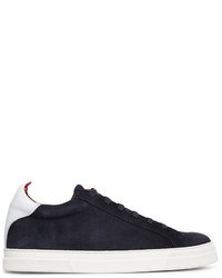 Oliver Spencer Ambleside Leather Trimmed Suede Sneakers
