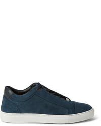 Brioni Leather And Suede Sneakers