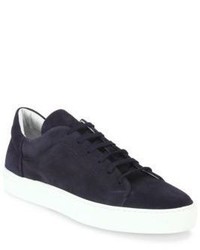 To Boot New York Houston Tumbled Leather And Suede Sneakers