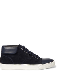 Lanvin Suede And Leather Sneakers