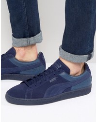 Puma Suede Classic Casual Emboss Sneakers In Blue 36137202