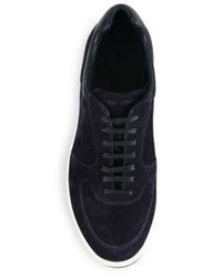 Giorgio Armani Suede Leather Lace Up Sneakers