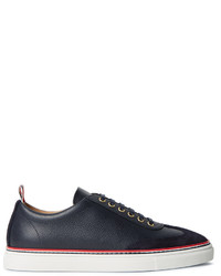 Thom Browne Suede Trimmed Full Grain Leather Sneakers