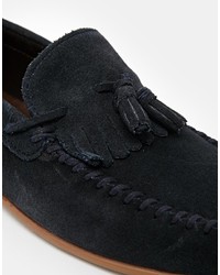 Asos Brand Tassel Loafers In Suede