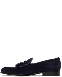 Gianvito Rossi Navy Julio Loafers