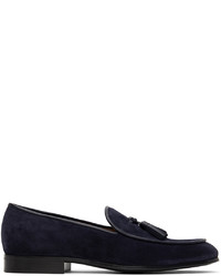 Gianvito Rossi Navy Julio Loafers