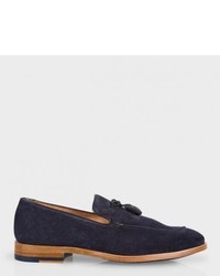 Paul Smith Navy Suede Conway Tasseled Loafers