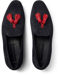 Burberry Prorsum Tasselled Suede Loafers